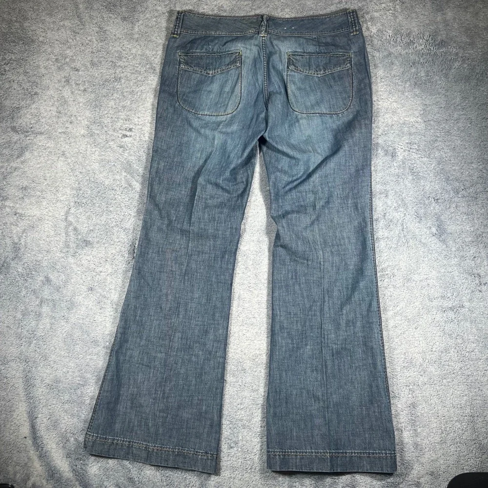 Choice Calvin Klein Jeans Womens 32‎ Blue Denim Wide Leg Flare High Rise